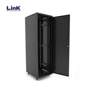 Rack de servidor vertical ajustável preto para rede de escritório